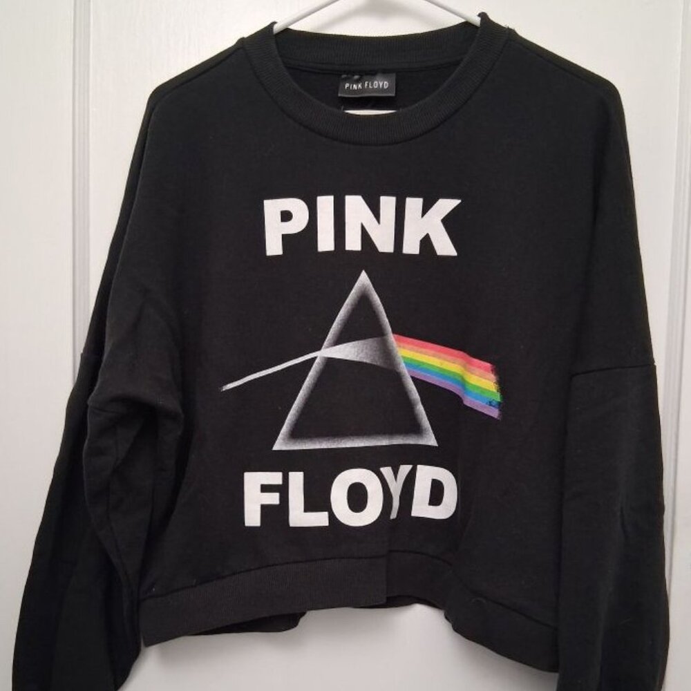 Women's Pink Floyd Dark Side of the Moon Cropped Pullover Sweatshirt